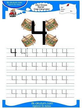 Çocuklar İçin Çizgi Çalışma Sayfaları 